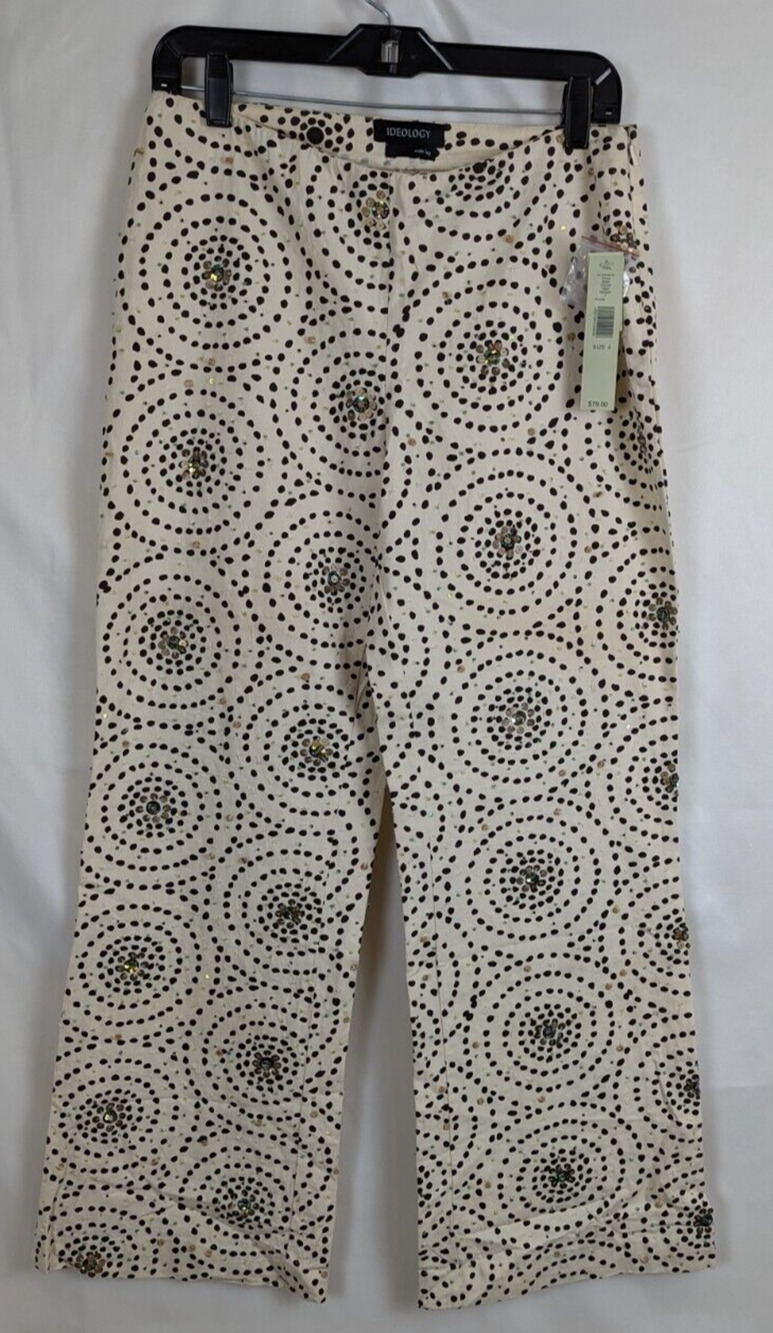 Ideology Women's Sequin Pants Wide Leg Size 4 New With Tags NWT